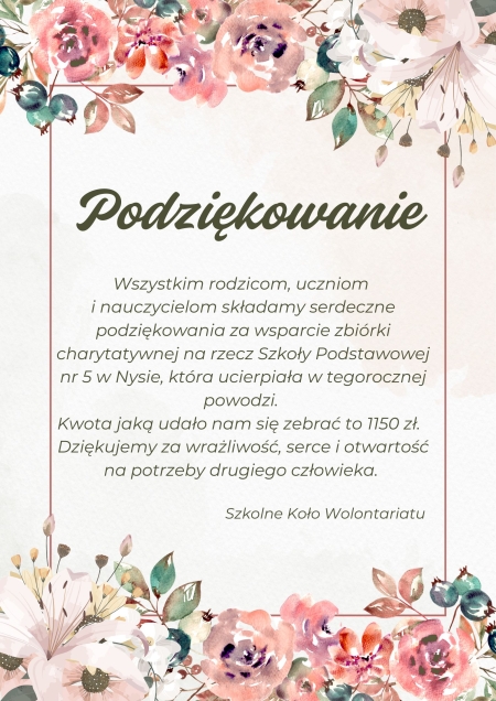 Podziękowanie