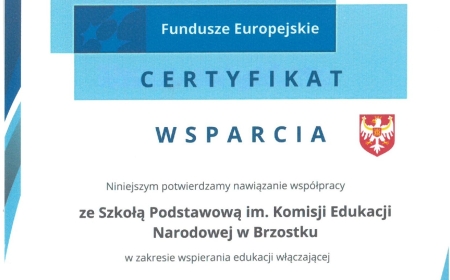 CERTYFIKAT WSPARCIA