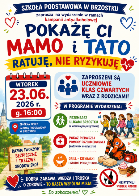 ZAPROSZENIE DLA UCZNIÓW KLAS CZWARTYCH WRAZ Z RODZICAMI