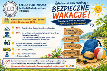 Uroczystość zakończenia roku szkolnego 2025/2026